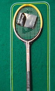 Spalding Impact 220 Wooden Racquet 4 3/8 Strung 18x21 Flawlesss NEW NOS Taiwan - Picture 1 of 7