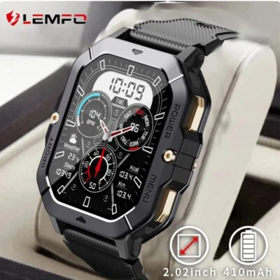 Men Waterproof Bluetooth Call Sports Fitness Voice Assistant Wrist Smart Watch - Image 1 of 4