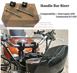 Ajuste para Royal Enfield "GT & Interceptor 650 elevador de manillar negro" - Imagen 1 de 9