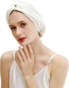 ZIMASILK 100% Mulberry Silk Elastic Sleep Cap Bonnet Hair Wrap For Sleeping. 1Pc - Picture 1 of 69