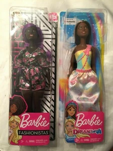 Lote de 2 muñecas Barbie afroamericanas Mattel Fashionistas Dreamtopia nuevas en caja 2018 - Imagen 1 de 5
