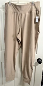 New w/tags -- XL tall Powersoft Jogger pants - taupe w/slash pockets - Old Navy - Picture 1 of 3