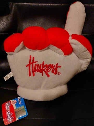 Nebraska HUSKERS #1 1 BIG RED Plush Licensed Team Spirit FAN HAND With Tags Cover