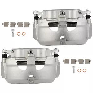 Front Pair Brake Calipers w/ Bracket For 2010 2011 2012 2013 2014 FORD ECONOLINE - Picture 1 of 13