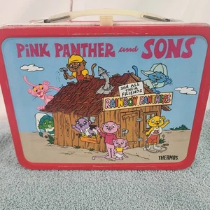 Vintage 1984 Pink Panther And Sons Metal Lunchbox No Thermos - Picture 1 of 10