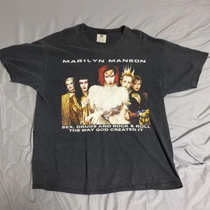 T-shirt Marylin Manson XL Winterland tour vintage anni 90 usata buona dissolvenza - Foto 1 di 6