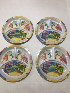 Set 4 Vintage Land Before Time Divided 10" plates - Picture 1 of 5