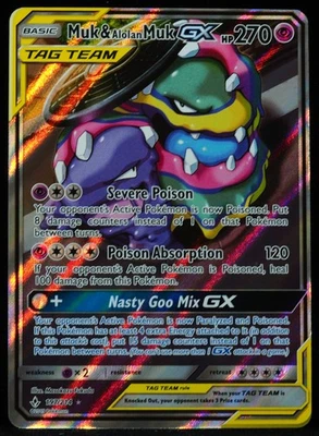 Muk & Alolan Muk GX Tag Team #197 Mint Pokemon Card - Image 1 of 3