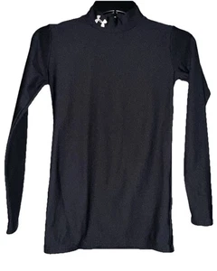 Under Armour Long Sleeve Fitted BLACK Compression Shirt YXL Youth XL - Picture 1 of 7
