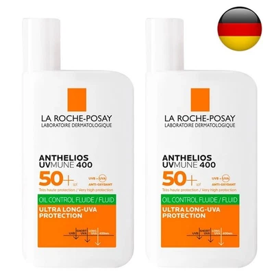 2X La Roche Posay Anthelios Invisible Fluid UVMune 400 SPF 50+ - Image 1 of 4