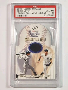DEREK JETER MASTERPIECE GLOVE 2002 FLEER SHOWCASE LEGACY COLLECTION PSA 10! - Picture 1 of 3
