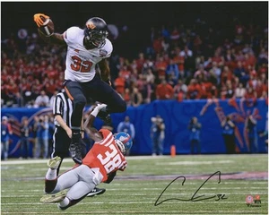 Chris Carson Oklahoma State Cowboys Signed 16x20 Sugar Bowl Hurdle Photograph - Picture 1 of 1