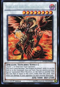 Scarlight Red Dragon Archfiend DOCS-EN046 Yugioh TCG Card Secret Rare VLP - Picture 1 of 2