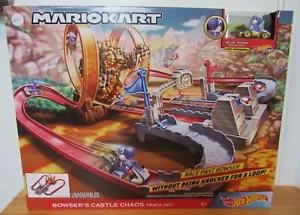Hot Wheels Mario Kart Bowser’s Castle Chaos Track Blue Yoshi Target Exclusive - Picture 1 of 2