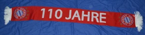 Bufanda del FC Bayern München, "FC BAYERN MÜNCHEN / 110 AÑOS", rojo / blanco - Imagen 1 de 1