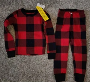 NEW Children's PJ Place Toddler Size 4 Thermal Buffalo Plaid 2-Piece Pajama Set - Picture 1 of 5