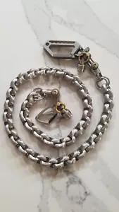 Biker Wallet Chain, Drone/Droid Titanium Carabiner, Heavy D Link Chain, 26” (L) - Picture 1 of 12