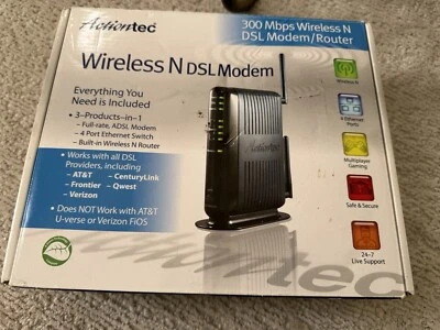 ACTIONTEC 300 Mbps Wireless N DSL Modem/Router GT784WN-01 - Image 1 of 4