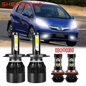 Faro LED alto/bajo para Honda Fit 2008-2018 -4 piezas + luces antiniebla 6000 k bombillas blancas - Imagen 1 de 12