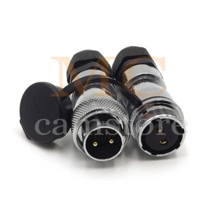 WS20 2pin Round metal connector,Industrial Power cable docking connector plug - Picture 1 of 7