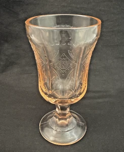 Vintage Indiana Federal Glas Rosa Depression Glas Wasserkelch Eistee Madrid - Bild 1 von 5