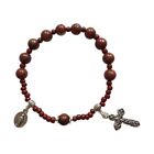 Baptism Religious Gift Catholic for Cross Finger Chain Sesame Red Rosary Bracele