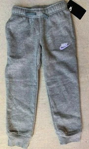 Nike little boys Club Fleece Cuffed Jogger Pants Grey 86B252 size 4 - Picture 1 of 6