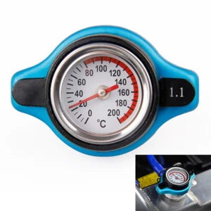 Universal Car Thermost Radiator Cap Cover & Water Temp Gauge Meter 1.1 Bar I.KN - Picture 1 of 8