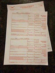 2024 IRS Tax Form Package-Four 1099-MISC, LASER & 1 Form 1096 -- No Envelopes - Picture 1 of 1