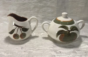 Stangl ORCHARD SONG Creamer & Sugar Bowl with Lid Perfect Condition - Picture 1 of 7