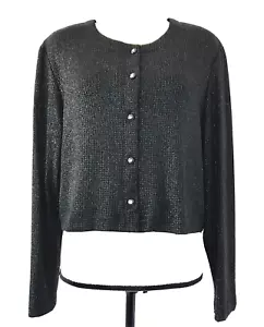 Ronni Nicole neu mit Etikett $ 90 schwarz silber Glitzer formelle Jacke Langarm Stretch 16 - Bild 1 von 12