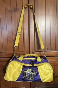 Borsone LOGO LSU Tigers punzonatura viola oro bagagli college team FB vintage palestra - Foto 1 di 24