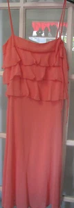 Size 2 Coral NWT ladies dress womens spaghetti strap ruffle casual sundress - Picture 1 of 4