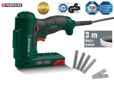 Elektrotacker PHET 15 C2 PARKSIDE Tacker Nagler Inkl. Klammern und Nägel 70W Neu - Bild 1 von 4