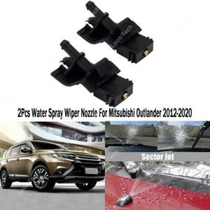 Spray Wiper Nozzle For Mitsubishi Outlander 2Pcs Front Windshield Washer Jet - Imagen 1 de 13