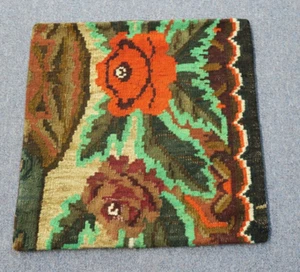 Vintage Vecchio Turco Anatolico Kilim Cuscino Tessuto a Mano Lana 20""x20"" - 25 - Foto 1 di 3