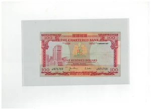 Billete de 100 dólares de Hong Kong 1977 The Chartered Bank - Imagen 1 de 6