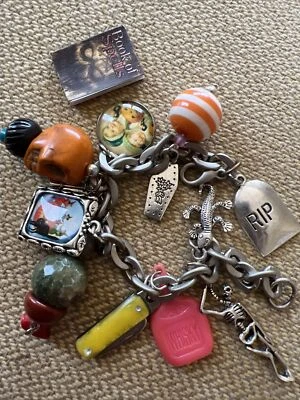 Vintage Charm Bracelet  Halloween Scary Boo - Image 1 of 2