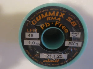 almit Lötzinn/Lötdraht 1,0mm 500g LFM48 Bleifrei Gummix SB - Bild 1 von 3
