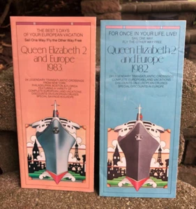 1982 & 1983 Queen Elizabeth 2 and Europe Brochures.....2 Items - Picture 1 of 2
