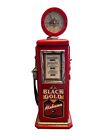 Vintage Antique Gas Pump Alabama Black Gold Clock With Storage 21” Tall