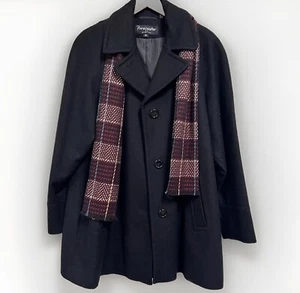 Women’s Black Wool Blend Coat Size 16 - Picture 1 of 10