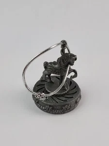 House Of Lloyd 1991 Nancy Birdsong Pewter Carousel Horse Christmas Ornament - Picture 1 of 6