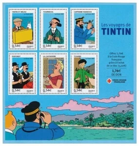 Timbre France Bloc 109** Tintin - Picture 1 of 1