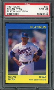 1991 Star Platinum Edition Baseball #66 Nolan Ryan PSA 10