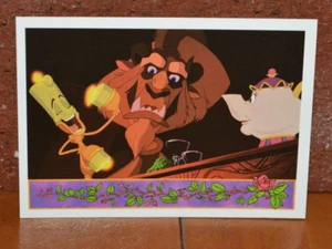 BEAUTY AND THE BEAST FRENCH VERSION TRADING CARD THE BEAST, LUMIERE & MRS. POTTS - Picture 1 of 2