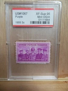 1067 1955 Armed Forces Reserve PSE Graded XF-Sup 95 OGNH FREE US Shipping - Picture 1 of 3