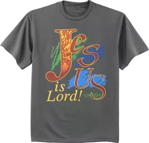 Christian T-shirt Mens Graphic Tee Jesus is Lord Clothing Apparel - Picture 1 of 1