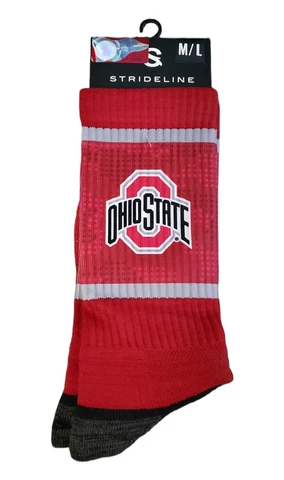 NCAA University of Ohio State Buckeyes Strideline Crew Socks Cover