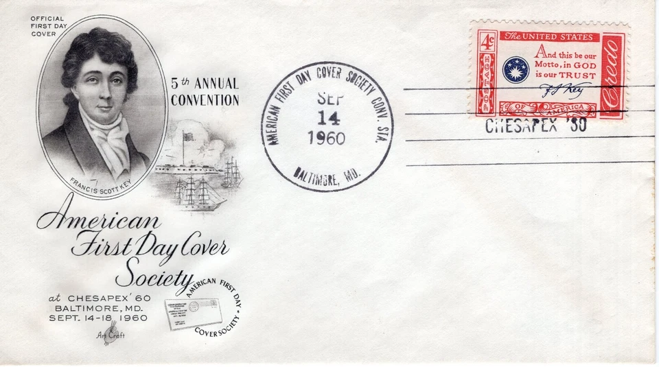 AMERICAN FIRST DAY COVER SOCIETY - BALTIMORE, MD  1960  FDC17748 - Image 1 of 1